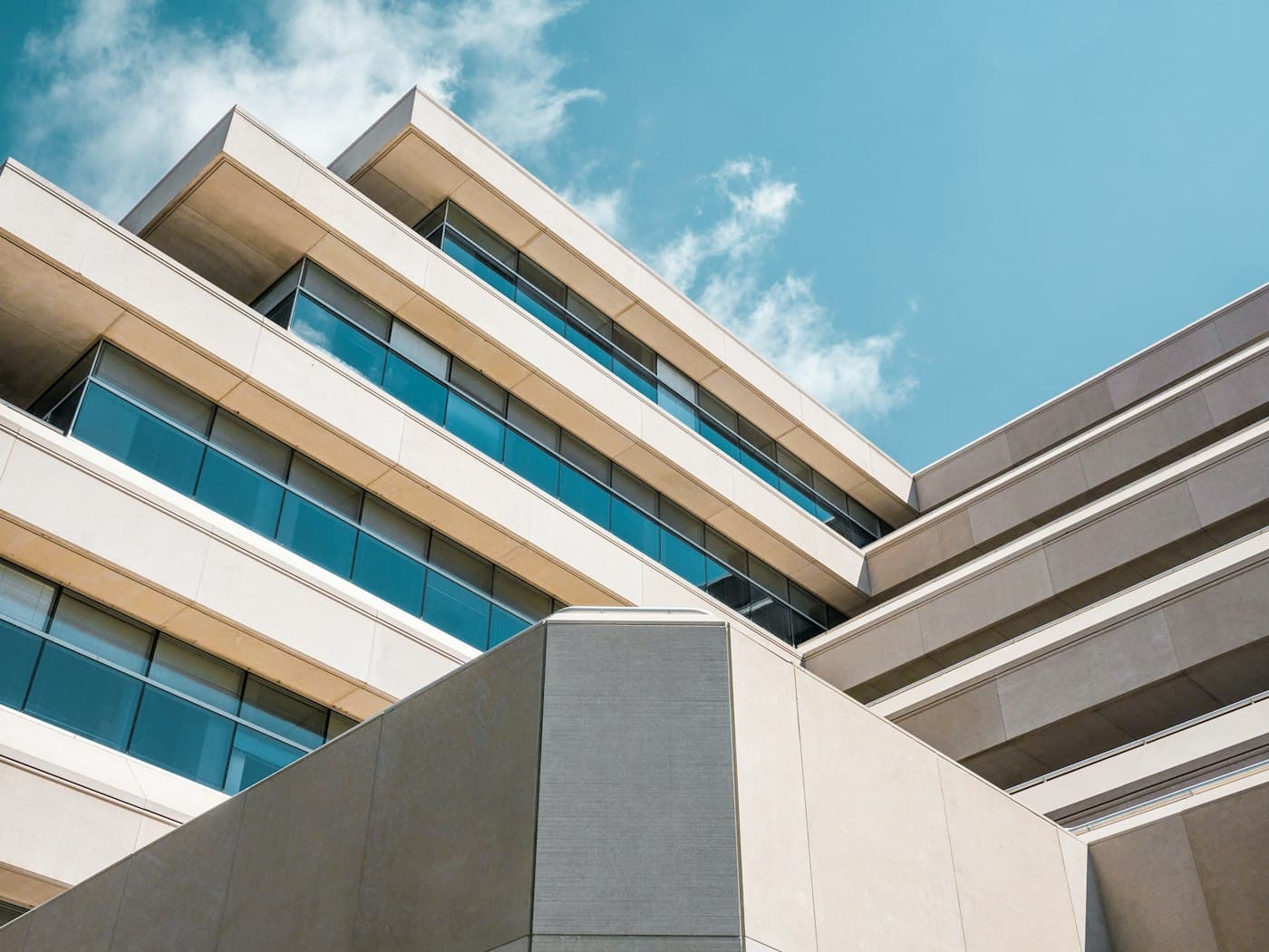 Modern building facade against the sky